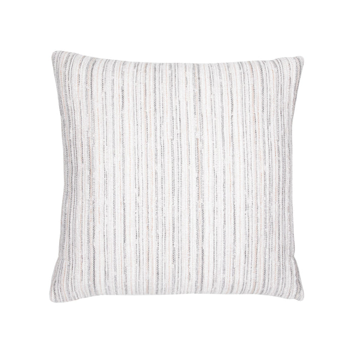 White and gray striped with cheniile outdoor pillow square size for modern indoor and outdoor decor