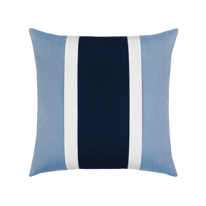 Pillow made from Classic navy solid outdoor-safe woven fabric