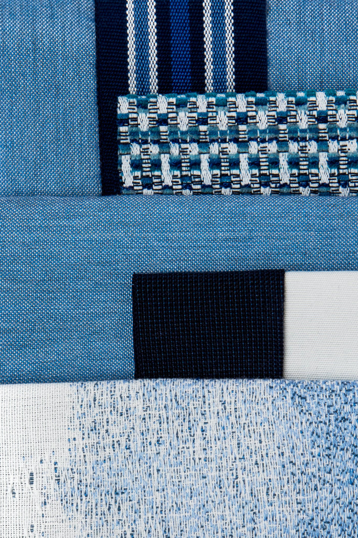 Coordinating fabrics to Classic navy solid outdoor-safe woven fabric