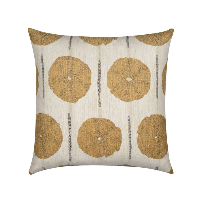 Gold medallion pillow square size for elegant indoor and outdoor decor