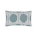 Blue medallion pillow lumbar size for sophisticated indoor and outdoor decor by Elaine Smith