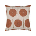 Papaya and ivory medallion pillow square size for bold indoor and outdoor decor