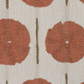 Detail image of Artful circle motif in papaya orange on outdoor-safe fabric – Solstice Papaya by Elaine Smith
