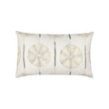Ivory medallion pillow lumbar size for classic indoor and outdoor decor