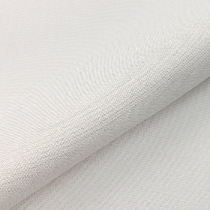 Close shot texture image of Clean eggshell white outdoor-safe fabric with smooth woven texture