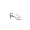 Stainless steel heartbeat and heart women's rings by Glitters, featuring detailed heartbeat and heart designs on sleek band jewelry.