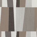 Detail image of Geometric block stripe outdoor safe woven fabric in neutral tones
