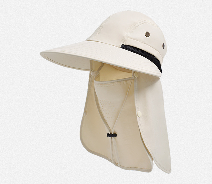 Wide brim outdoor sun hat by dealonline.co.nz with UV protection, perfect for fishing and hiking activities.