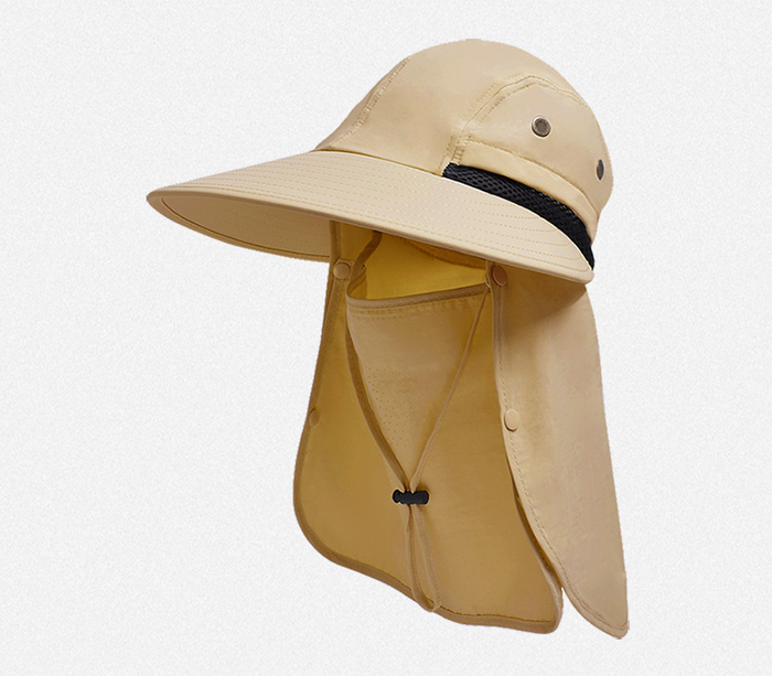 Wide brim sun hat by dealonline.co.nz with UV protection, ideal for outdoor fishing and hiking activities