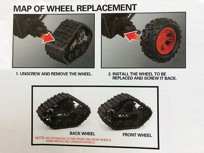 RC climbing car by dealonline.co.nz with high-speed alloy wheels, showcasing a close-up of the car’s wheel and tire details.