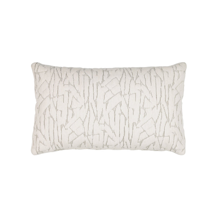 Ivory textured pillow lumbar size for classic indoor and outdoor decor