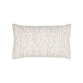 Ivory textured pillow lumbar size for classic indoor and outdoor decor