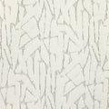 Detail image of Ivory chenille outdoor-safe woven fabric with delicate broken line design