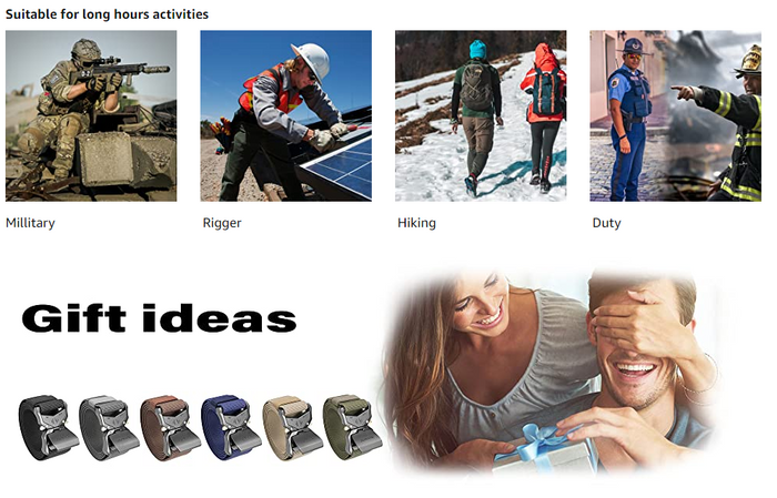 Heavy-duty tactical military nylon web rigger belt with quick-release buckle, suitable for hiking and work activities.