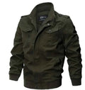 Men's Tactical Flight Army Jacket by Mead's Supply & Equipment, military bomber style with cotton construction, available in plus sizes.