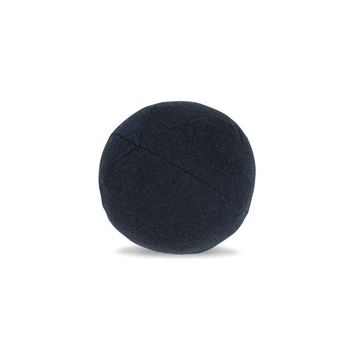 Round indigo textured pillow for bold indoor and outdoor decor