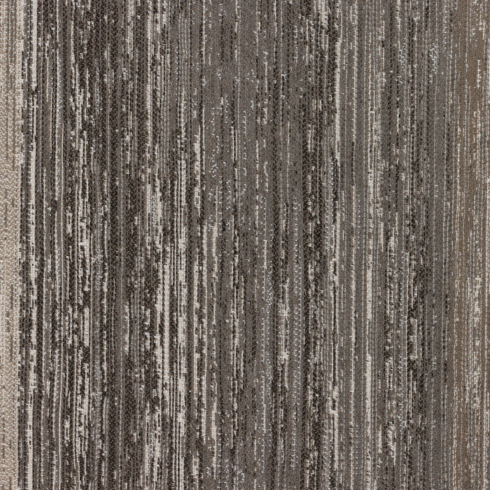 Detail image of Grigio gray textured stripe performance outdoor safe fabric – Textured Grigio by Elaine Smith