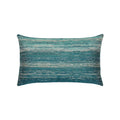 Teal striped ombre pillow in lumbar size for refreshing indoor and outdoor decor