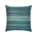 Teal striped ombre pillow in square size for vibrant indoor and outdoor decor