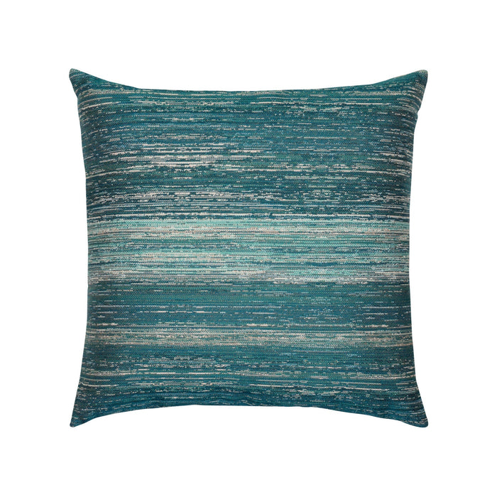 Teal striped ombre pillow in square size for vibrant indoor and outdoor decor