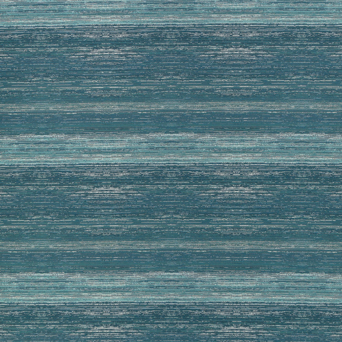 Lagoon-toned outdoor-safe fabric with textured vertical streaks-full fabric repeat image