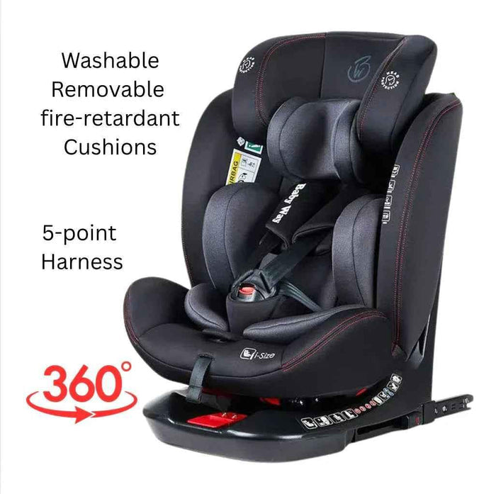 Baby Way NZ The Defender i-Size 360 rotating convertible car seat with Isofix and top tether for infants and toddlers.