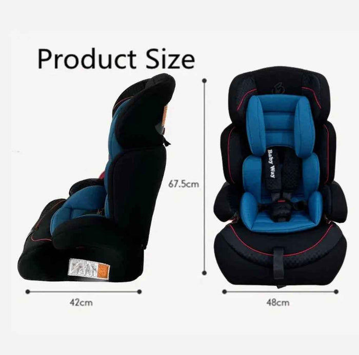 Black Baby Way NZ The Racer car seat booster with adjustable headrest for added comfort and safety in the vehicle.