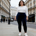Navy thermal thick warm fleece-lined leggings by dealonline.co.nz, cozy and stretchy for cold weather wear.