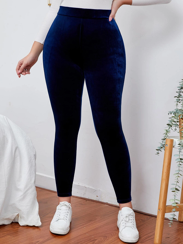 Navy thermal thick warm fleece-lined leggings by dealonlinenz featuring cozy, insulated fabric for cold weather comfort