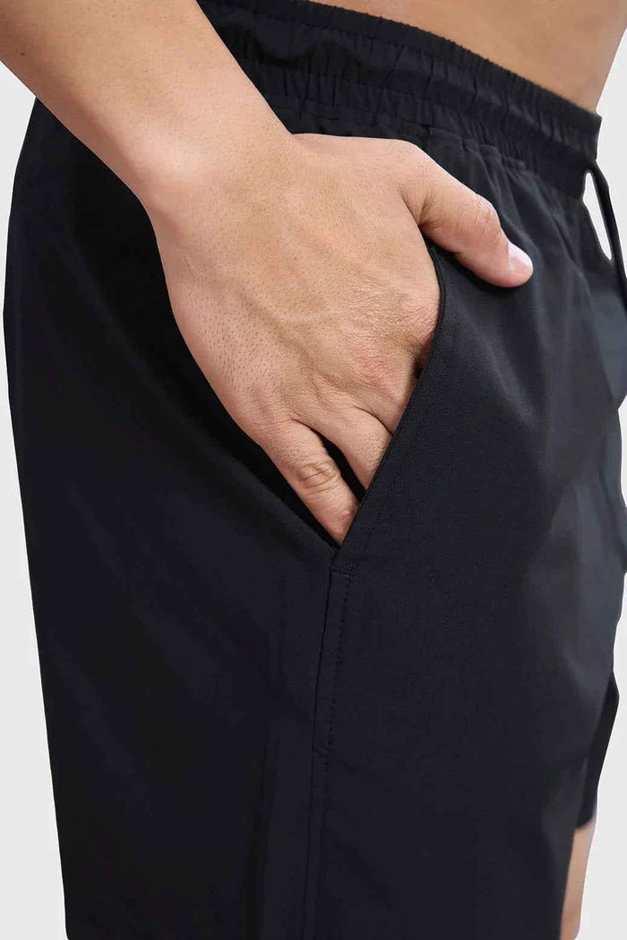 Black Thread Shorts by Fuaark Nz, casual men's shorts with a comfortable fit and stylish design.