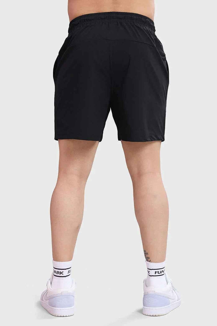 Black Thread Shorts by Fuaark Nz, casual men's shorts with a sleek design and comfortable fit.