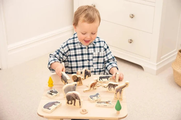 TickiT Wooden Wild Animals (15) - Little Whispers