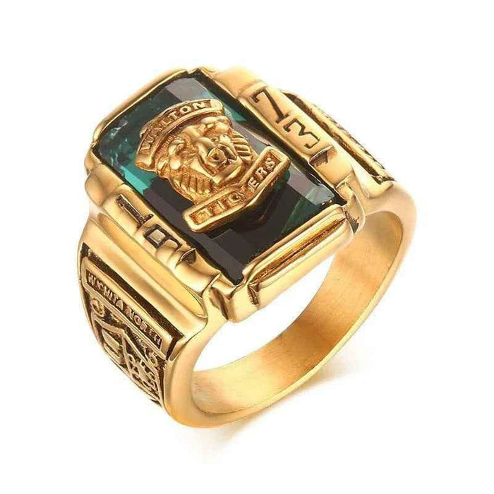 Stylish 3Sixty5 Titan-Tiger 1973 Retro Navy ring in size US 8 featuring bold navy design and intricate details.