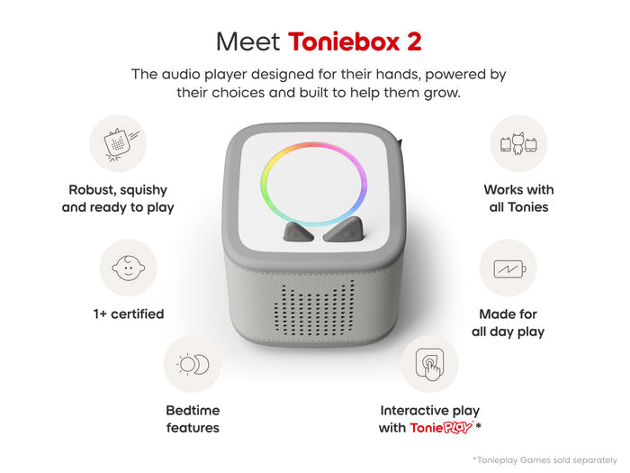 Toniebox 2 Moon Grey Starter Set Creative Tonie Rubie UK
