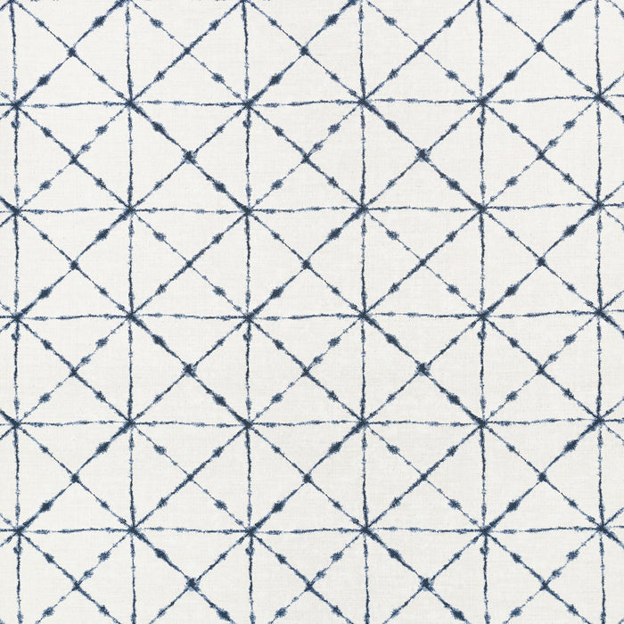 Trilogy Indigo – outdoor-safe woven fabric by Elaine Smith, ideal for high-end commercial and residential applications.-full fabric repeat image