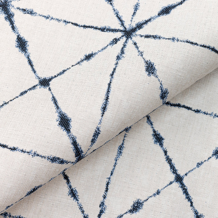 Close shot texture image of Trilogy Indigo – outdoor-safe woven fabric by Elaine Smith, ideal for high-end commercial and residential applications.