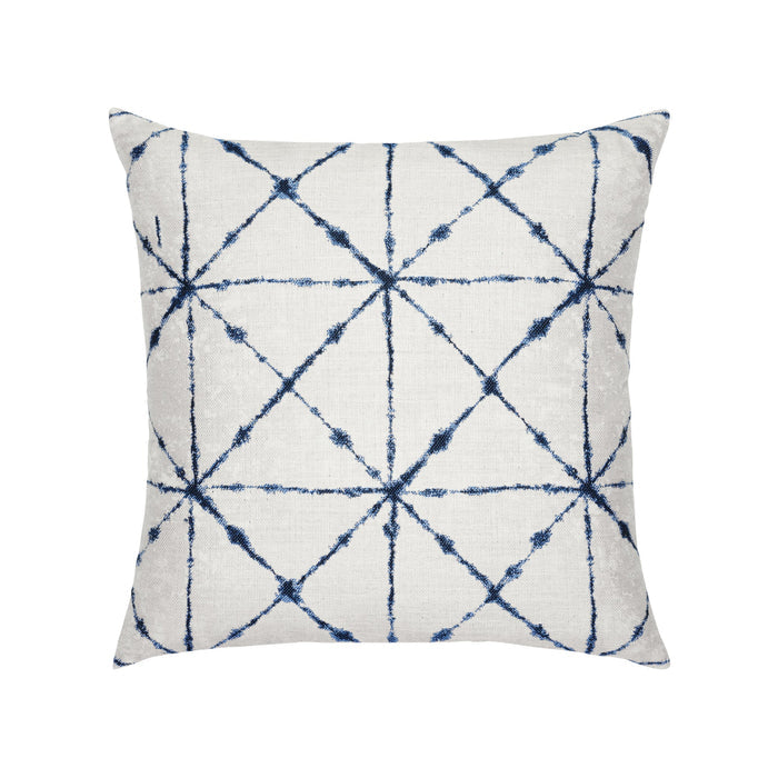 Pillow made from Trilogy Indigo – outdoor-safe woven fabric by Elaine Smith, ideal for high-end commercial and residential applications.
