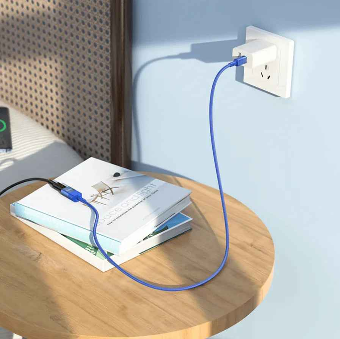 Techplus U107C Type-C extension cable, 1.2m, ideal for fast charging and data transfer, with a durable design.