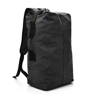 Waterproof canvas hiking backpack by Mead's Supply & Equipment Outfitters, high-capacity outdoor travel rucksack in two sizes.