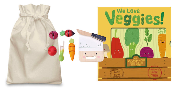 We Love Veggies Story Sack with Chopping Board