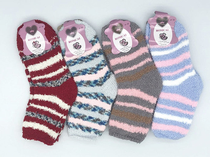 Pair of soft, warm fleece socks in a wholesale pack, ideal for cozy winter wear, from dealonline.co.nz.