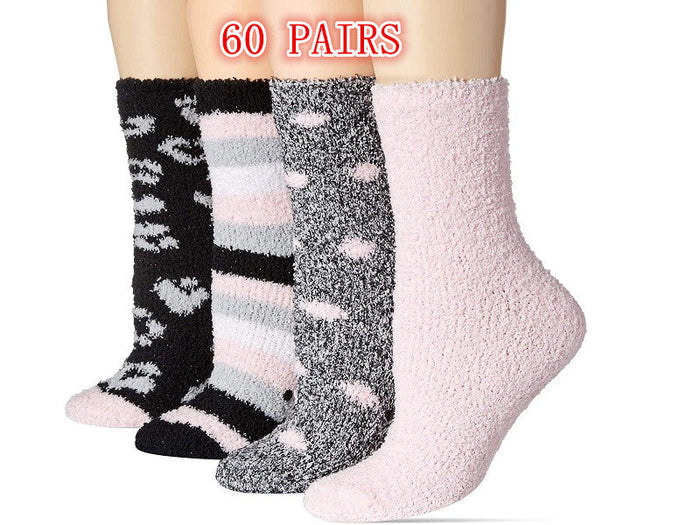 Pair of soft, warm fleece socks from dealonline.co.nz, shown in a cozy, thick fabric ideal for winter wear.
