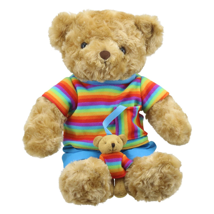 Wilberry Rainbow Bear with Baby Bear - Little Whispers