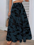 Navy blue women's glam fashion skirt by Stylish 3Sixty5, stylish everyday skirt with a flattering fit and elegant design.